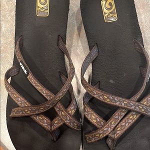 Teva sandal   Size not indicated on shoe.  I wear a 8.5 shoe.